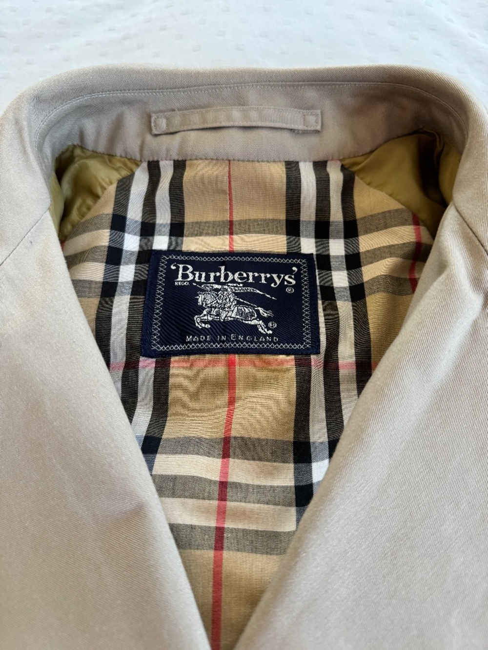 Burberry Classic Trench Coat Women's Large Beige Excellent Cond